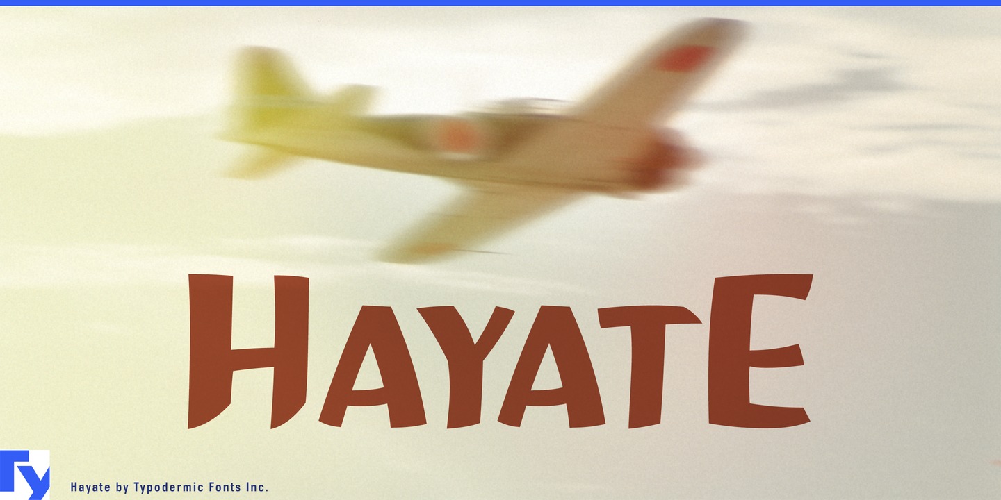Пример шрифта Hayate